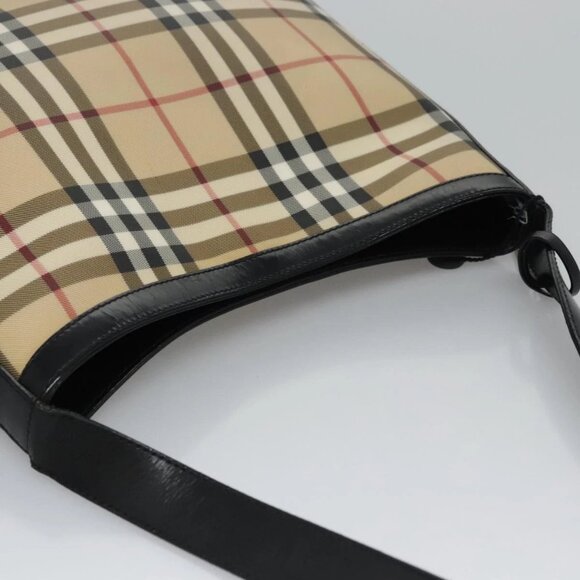 BURBERRY Nova Check Shoulder Bag PVC Beige Auth 106755 - Picture 7 of 16